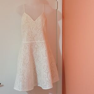 White Lace Skater Dress